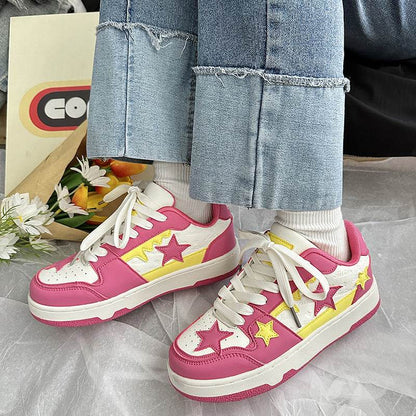 Trendy Retro Five-Pointed Star Sports Board Shoes - Lightweight & Stylish - Buy Center