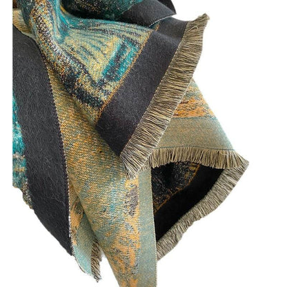 Artistic Autumn & Winter Scarf - Cashmere-like Shawl, Starry Sky Design - Buy Center