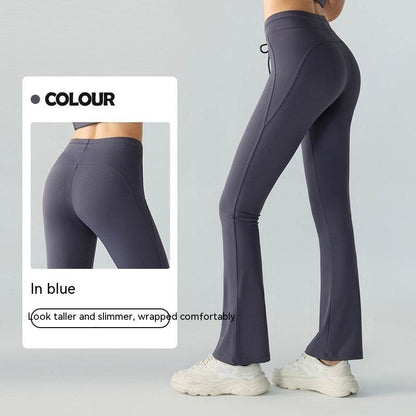 Comfortable Waist Slimming Yoga Pants - Stylish Bell-Bottom with Pockets - Buy Center