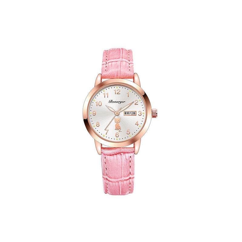 Buycenter Women's Luminous Quartz Watch - Stylish Waterproof Belt Options - Buy Center