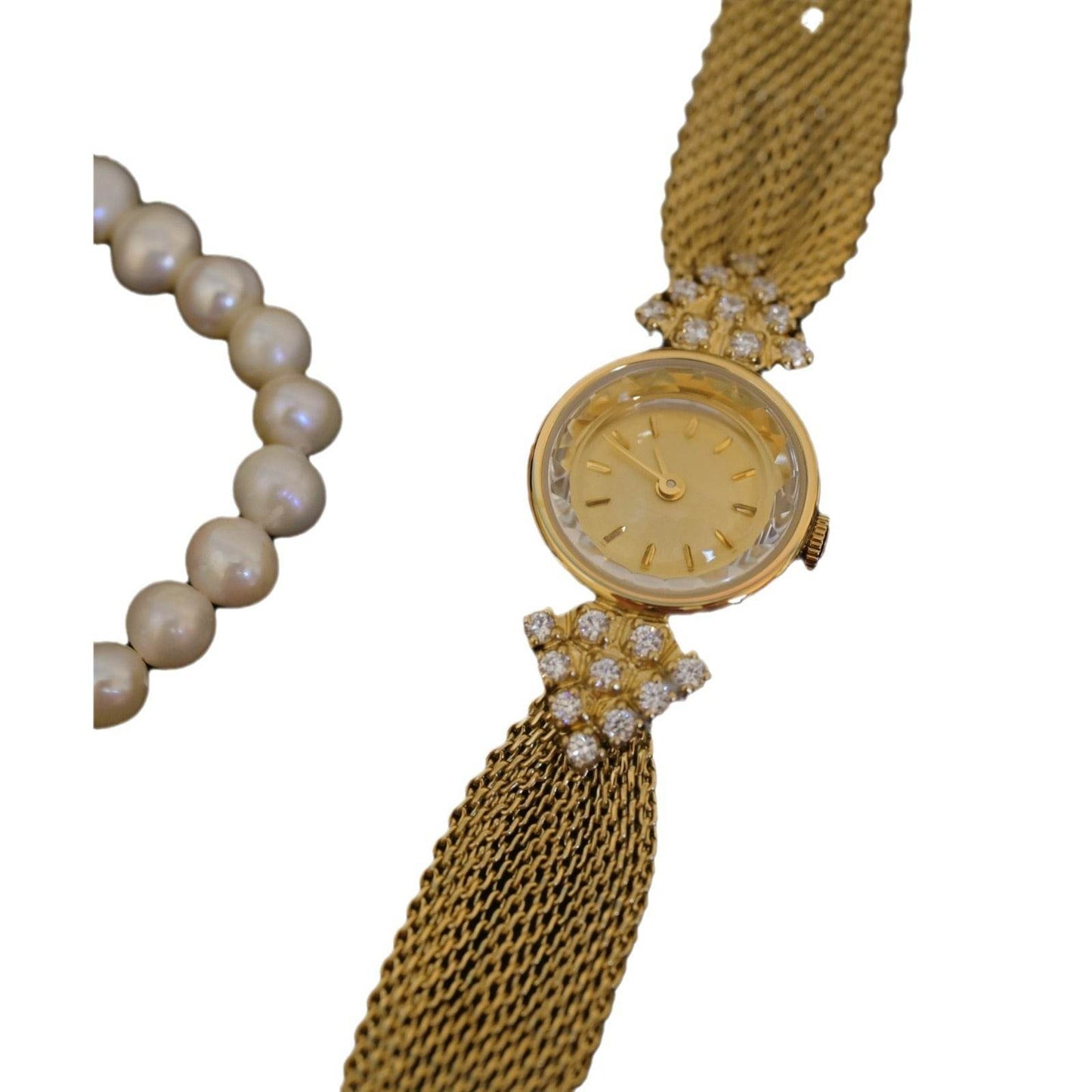 Vintage Kaleidoscope Diamond Quartz Watch - Elegant Women's Dress Accessory - Buy Center
