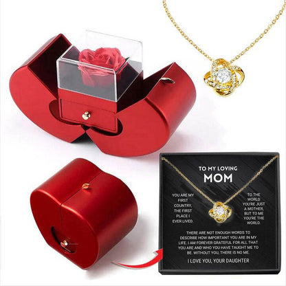 Niche Mother's Day Heart Pendant Necklace - Apple Box Gift Set - Buy Center