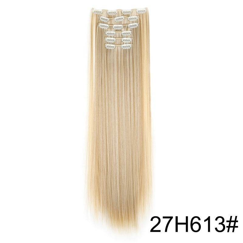 Durable Long Straight Wig Extensions Set - 6-Piece Human Hair Collection - Buy Center