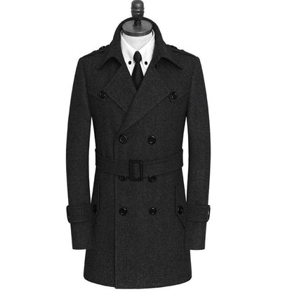 Buycenter Plus Size Wool Cashmere Coat - Stylish Autumn/Winter Trench - Buy Center
