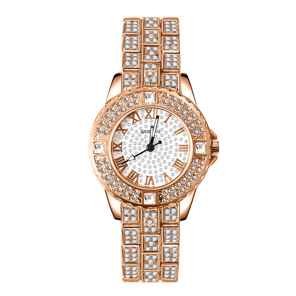 Exquisite Women's Diamond Watch - Elegant Waterproof Bracelet Fashion Accessory - Buy Center