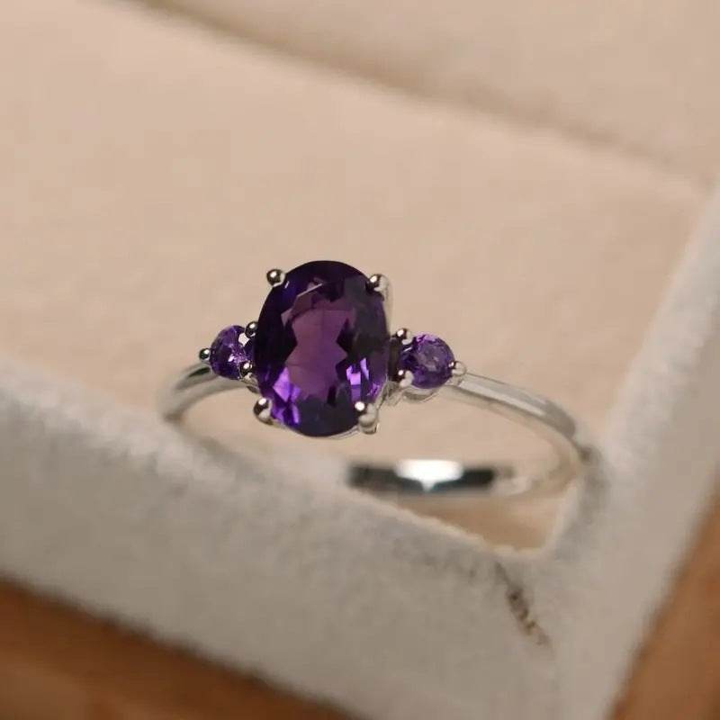 Buycenter European and American Purple Copper Ring - Simple Style - Buy Center