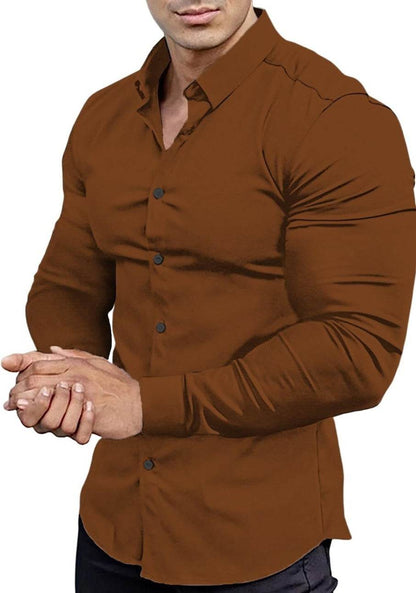 Men's Non-Ironing Casual Shirt - Anti-Wrinkle, Four-Sided Stretch Fabric - Buy Center
