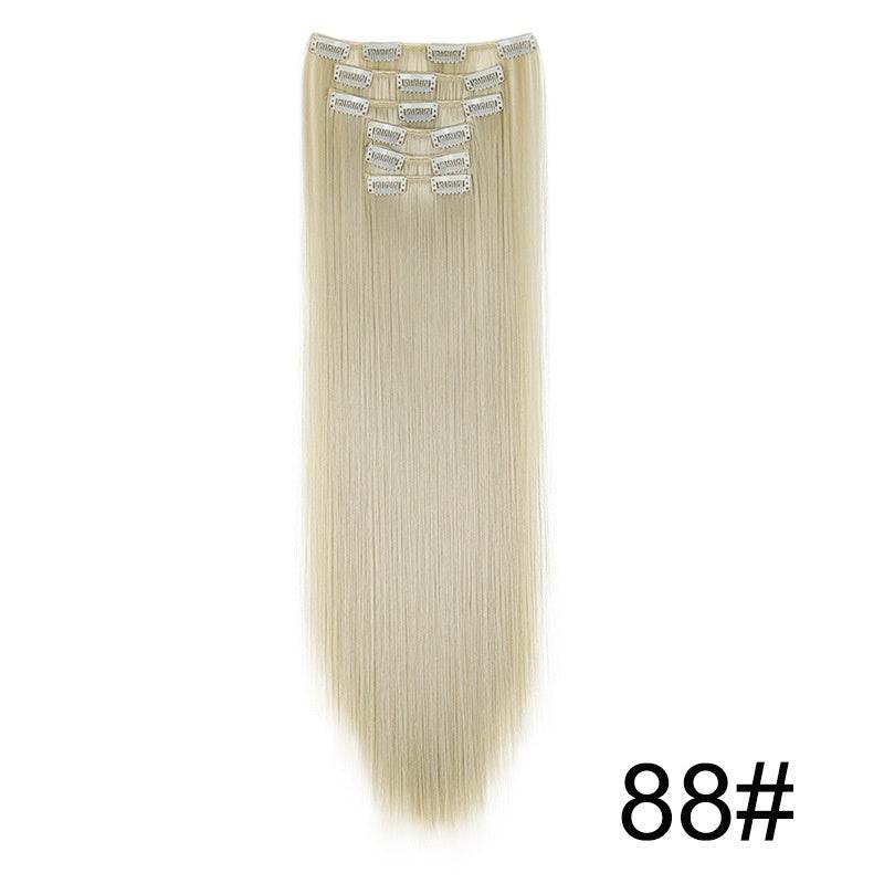 Durable Long Straight Wig Extensions Set - 6-Piece Human Hair Collection - Buy Center