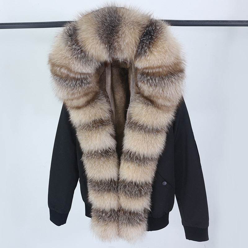 Buycenter Women's Detachable Fur Collar Coat - Stylish and Casual Design - Buy Center