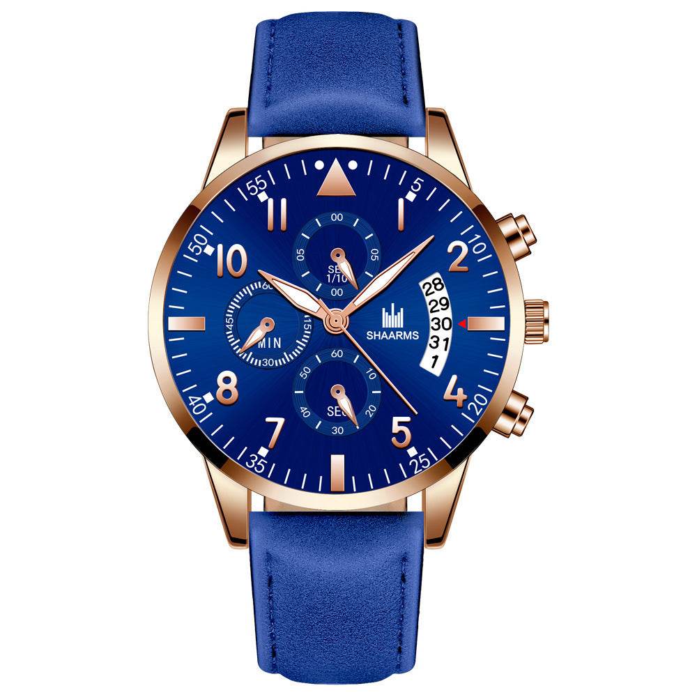 BuyCenter Men's Casual Quartz Watch - Stylish Rose Gold & Imitation Leather - Buy Center