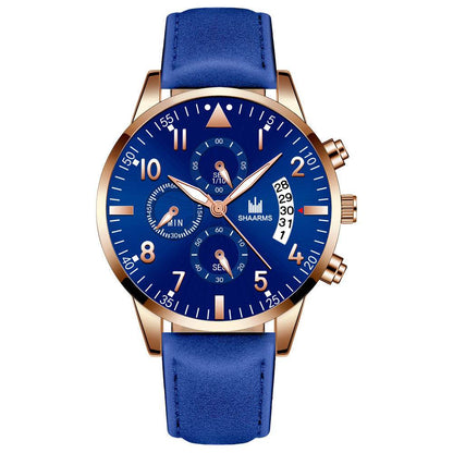 BuyCenter Men's Casual Quartz Watch - Stylish Rose Gold & Imitation Leather - Buy Center