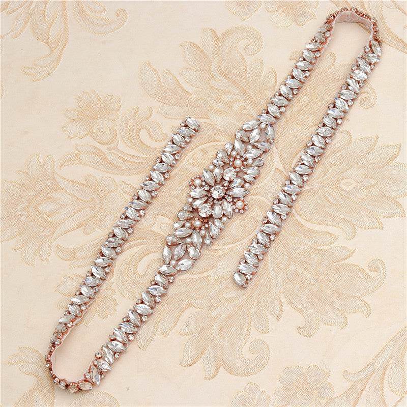 Rhinestone Applique Waist Jewelry for Weddings - Elegant Bridal Accessory - Buy Center