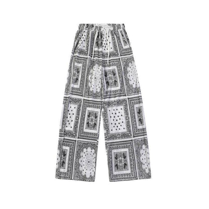 Ethnic Tide Paisley Floral Casual Pants for Men - Comfortable Wide Leg Style - Buy Center