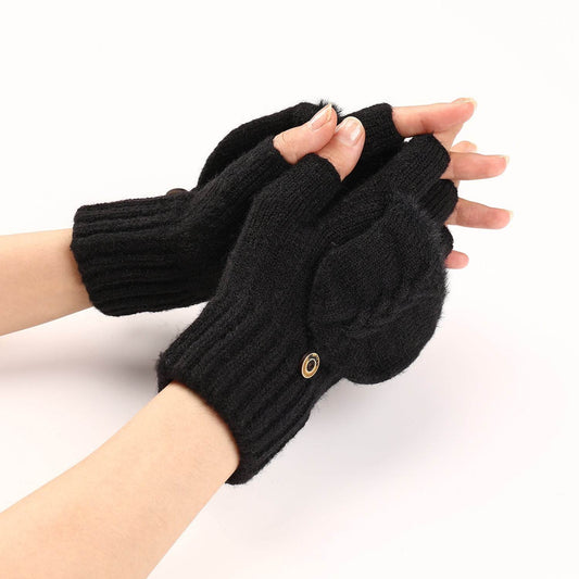 Women's Touchscreen-Friendly Wool Fingerless Gloves - Chic & Warm Winter Style - Buy Center