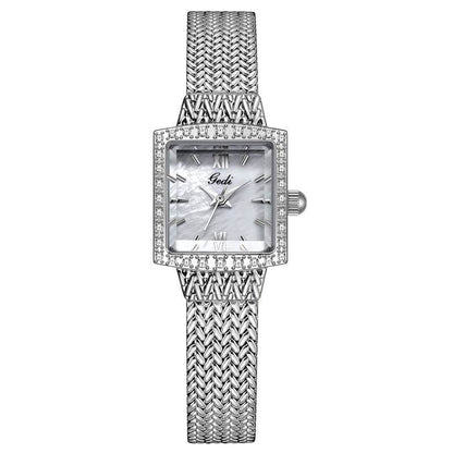 Niche Fritillary Waterproof Quartz Watch - Luxury Square Design for Women - Buy Center