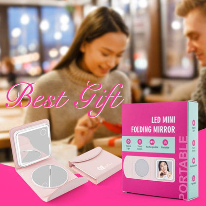 PU Bifold Mirror Powder - Essential Face Skin Care Tool for Glam - Buy Center