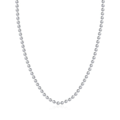 S925 Sterling Silver Choker Necklace - Elegant Geometric Pendant for Women - Buy Center