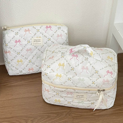 Colorful Bowknot Portable Storage Bag - Large Capacity Clutch for Daily Use - Buy Center