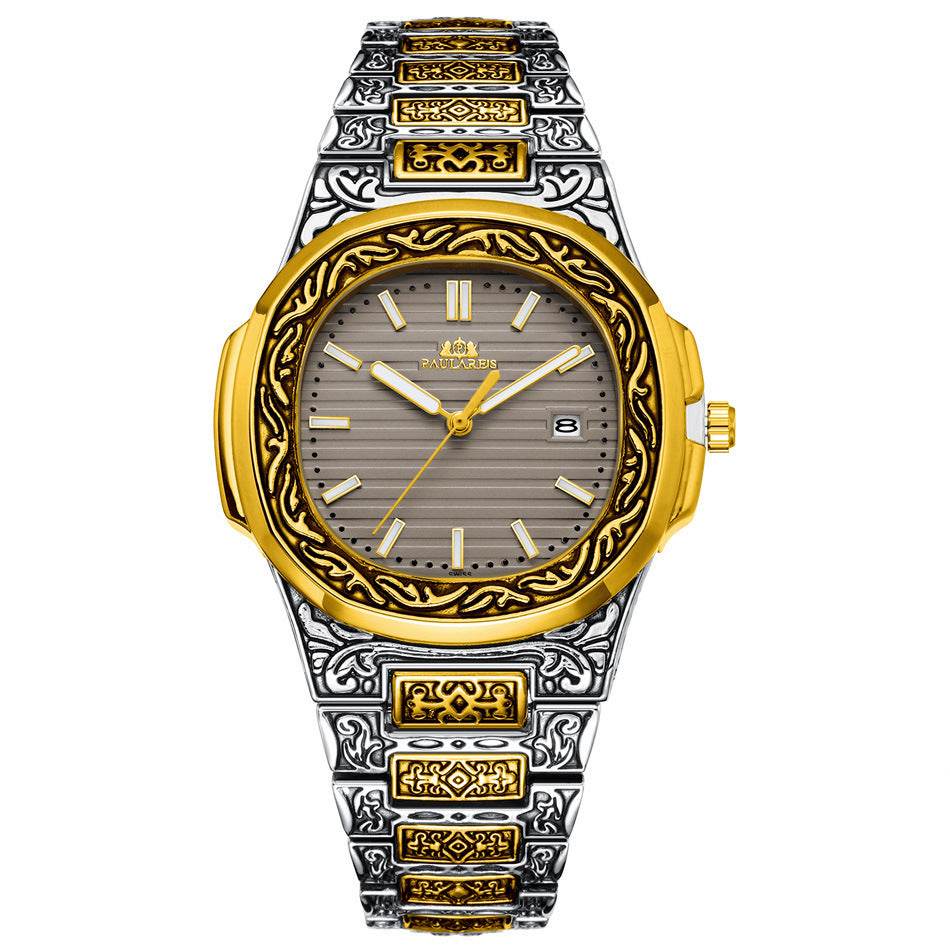 Carved Quartz Parrot Calendar Watch - Glow-in-the-Dark Waterproof Style - Buy Center