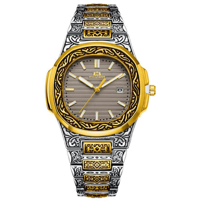 Carved Quartz Parrot Calendar Watch - Glow-in-the-Dark Waterproof Style - Buy Center