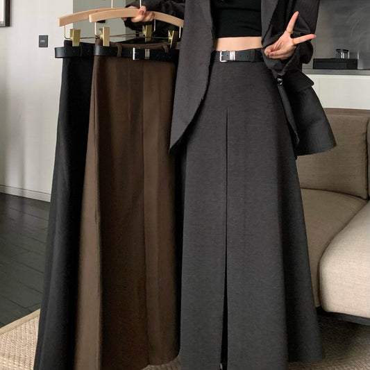 Thickened Chenille A-Line Skirt - Stylish Solid Colors for Fall 2025 - Buy Center