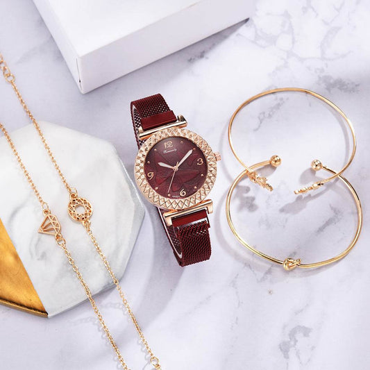 Elegant Butterfly Watch & Bracelet Set - Chic Quartz for Women - Buy Center