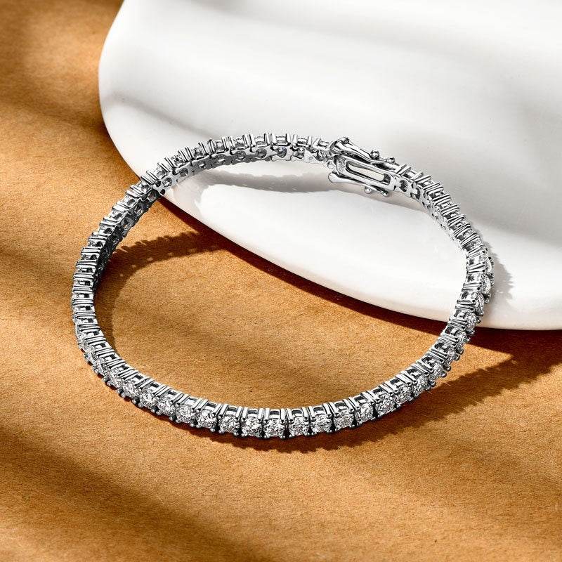 Moissanite Full Diamond Bracelet - High-Grade S925 Sterling Silver for All - Buy Center