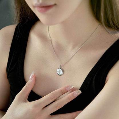 S925 Sterling Silver Compass Necklace - Lucky Star Pendant for Women - Buy Center