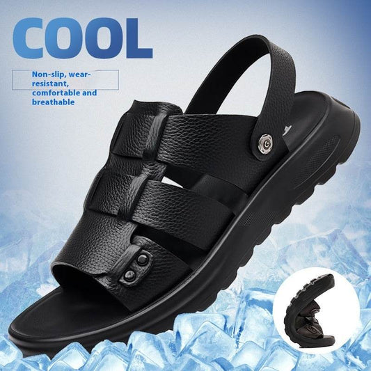 Buycenter Outdoor Non-Slip Slippers - Casual Fish Mouth Design for Men - Buy Center