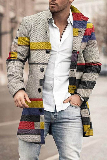 Men's Woolen Trench Coat - Stylish Stand Collar for Winter Fashion 2025 - Buy Center