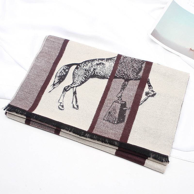 Men's Fashion Plaid Scarf - Thickened Imitation Cashmere for Style and Warmth - Buy Center