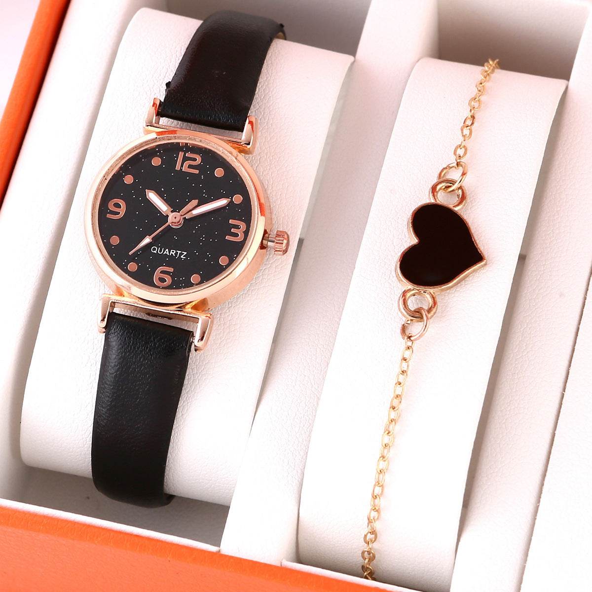 Elegant Lady Heart Bracelet Quartz Watch - Stylish & Lightweight Design - Buy Center