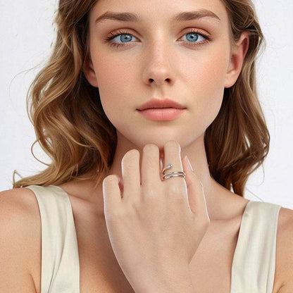 Buycenter S925 Silver Multilayer Simplicity Ring - Stylish Women's Accessory - Buy Center