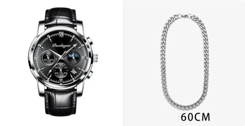 Multifunctional Men's Waterproof Watch - Luminous Quartz Style from Buycenter - Buy Center