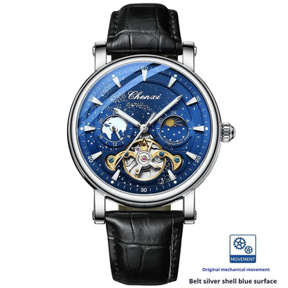 Xinghe Luminous Tourbillon Mechanical Watch - Moon Phase, Stylish Design - Buy Center