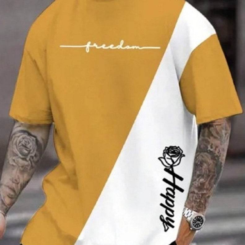 Buycenter Men's Casual 3D Digital Print Short Sleeve Shirt - Size XXS to 6XL - Buy Center