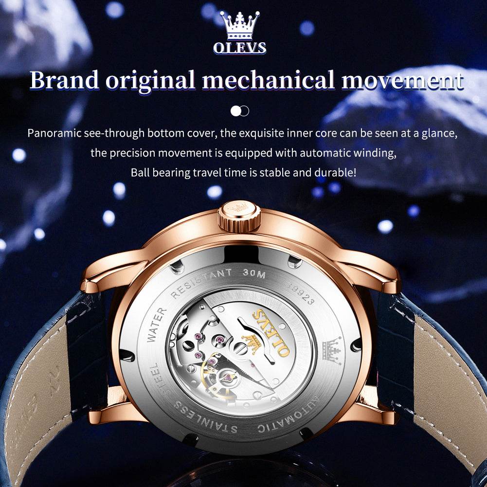 Buycenter Starry Sky Luminous Men's Watch - Full-Automatic Mechanical Timepiece - Buy Center