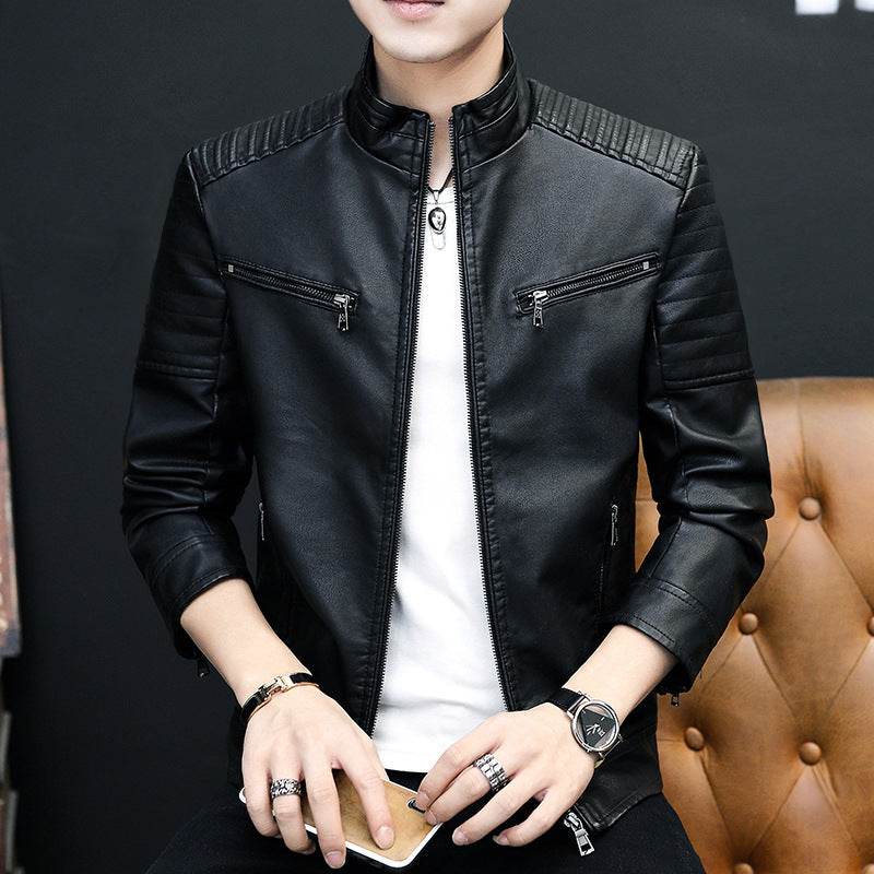 Youth PU Leather Stand Collar Jacket - Stylish Casual Wear 2025 - Buy Center