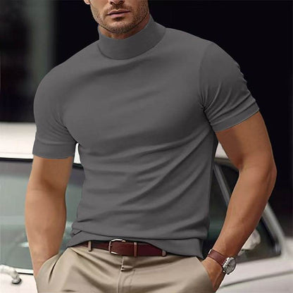 Men's Casual T-Shirt - Slim Fit Solid Color for Spring and Summer - Buy Center