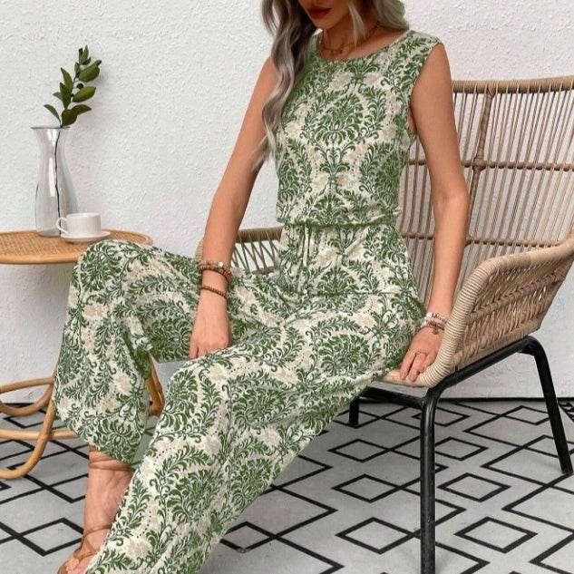 Buycenter Casual Straight Leg Jumpsuit - Bohemian Style, Plus Sizes Available - Buy Center