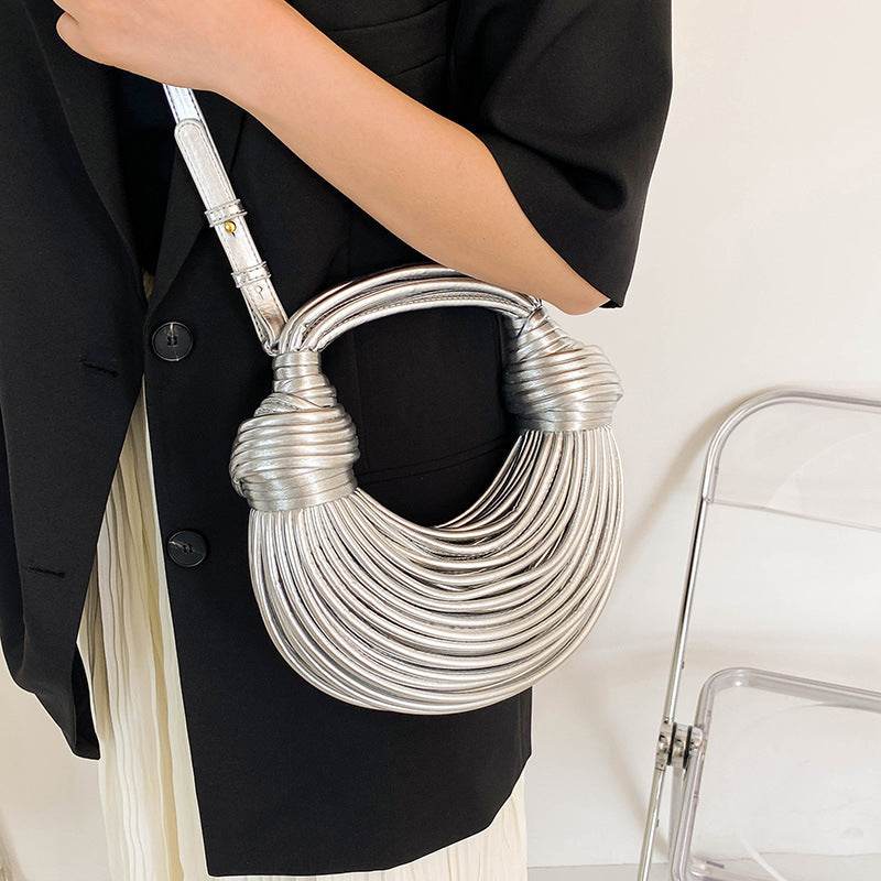 Instafamous Shiny Metal Noodles Underarm Bag - Trendy Evening Accessory 2025 - Buy Center