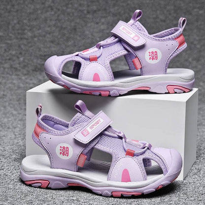 Stylish Anti-Slip Children's Sports Sandals - Velcro Closure & Soft Sole - Buy Center