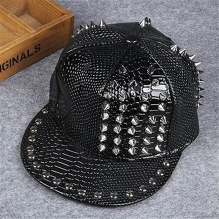 Buycenter Solid Color Leather Baseball Cap - Adjustable Flat Brim Hat - Buy Center