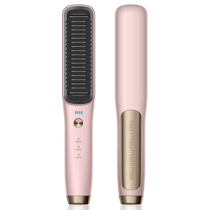 Dual-Use Wireless Straight Comb - Curler & Straightener in 5 Colors - Buy Center