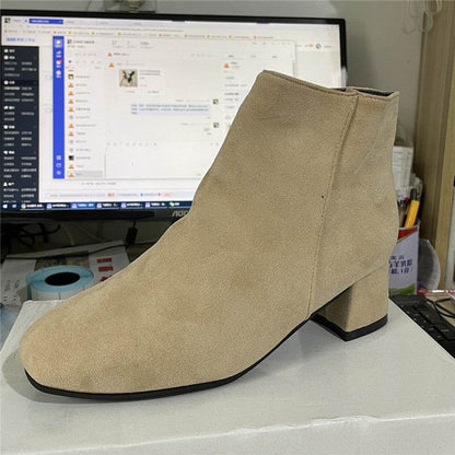 Women's Stylish Martin Boots - Durable Suede for Autumn/Winter 2025 - Buy Center