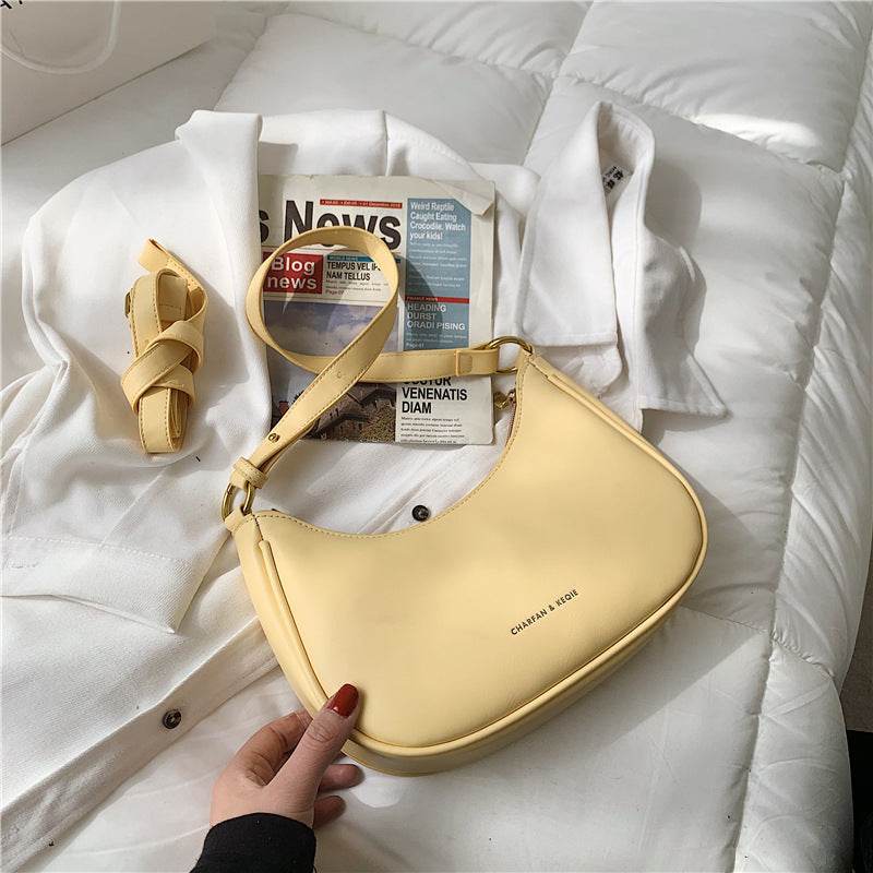 Buycenter Korean Style Messenger Bag - Trendy Crescent Design, Soft Handle - Buy Center