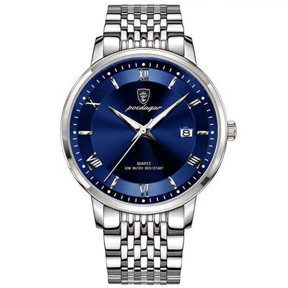 Men's Waterproof Quartz Watch - Luminous Display & Calendar Function - Buy Center