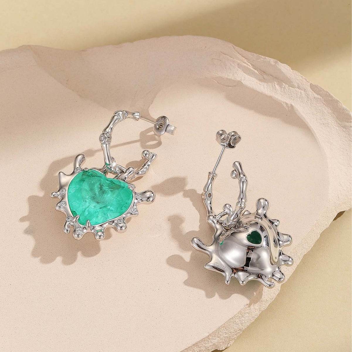 Elegant S925 Sterling Silver Love Earrings - Heart Design for Women - Buy Center