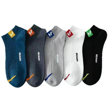 Summer Thin Low Cut Socks for Men - 5 Pairs, Comfortable Cotton Style - Buy Center