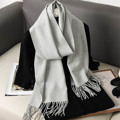 Solid Color Cashmere-like Scarf for Women - Warm, Quick-Drying Shawl - Buy Center